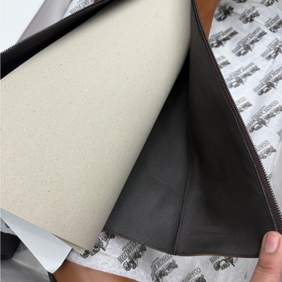 Coach and Four Made in Italy Sauvage Deer Lucca Tan Leather Tall Boots 9M NIB - Picture 8 of 8